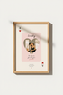 Custom Photo Love Card Wall Art Print | Romantic Playing Card Poster, Anniversary Gift