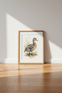 Mallard Duck Watercolor Art | Rustic Brown Bird Print, Farmhouse Lake House Decor