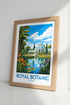 Royal Botanic Garden Print | Vibrant Greenhouse Travel Poster, Living Room Decor