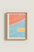 Abstract wall art | Geometric tones, pastel decor | Living room poster