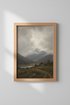 Mountain Landscape | Romantic Oil Painting, Living Room Decor | Serene Poster