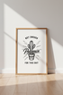 Funny Cactus Wall Art | Not Enough Patience Sarcastic Poster, Minimalist Office Decor
