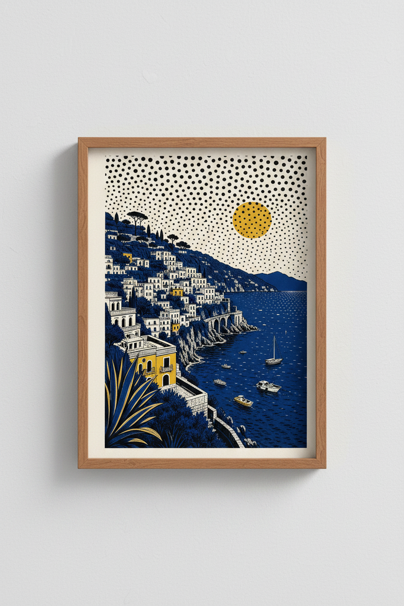 Coastal Pop Art Wall Art Print | Seaside Decor | Radiant Poster
