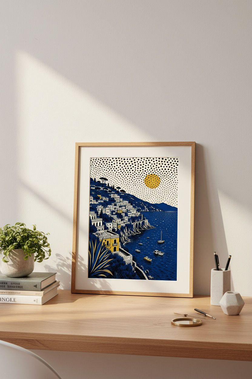 Coastal Pop Art Wall Art Print | Seaside Decor | Radiant Poster