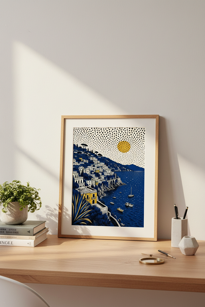 Coastal Pop Art Wall Art Print | Seaside Decor | Radiant Poster