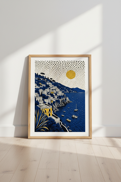 Coastal Pop Art Wall Art Print | Seaside Decor | Radiant Poster