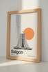Saigon Vietnam Architecture Wall Art | Modern Minimalist Poster | Office Decor