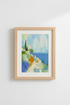 Coastal Abstract Art | Ocean Blues Shade, Living Room Decor | Modern Poster