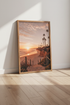 Coastal Sunset Beach Wall Art | California Palm Tree Print, Modern Boho Decor