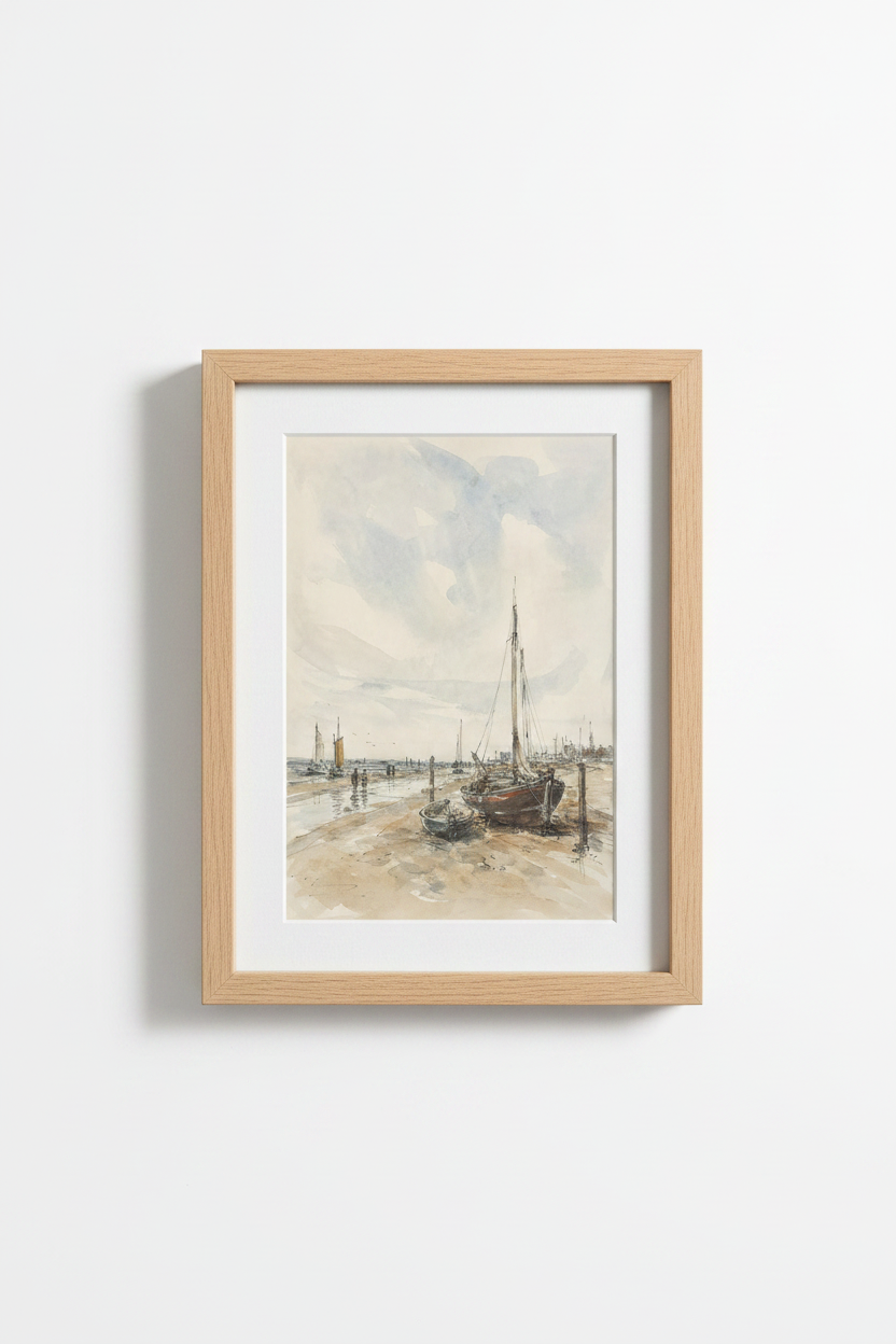 Nautical wall art | watercolor seaside vibes, coastal living decor