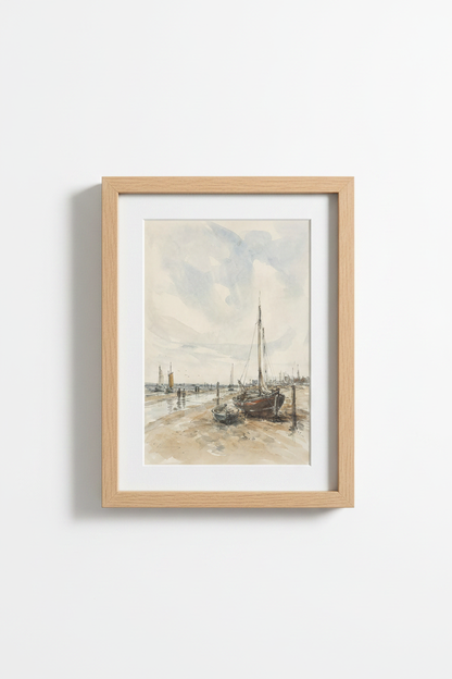 Nautical wall art | watercolor seaside vibes, coastal living decor