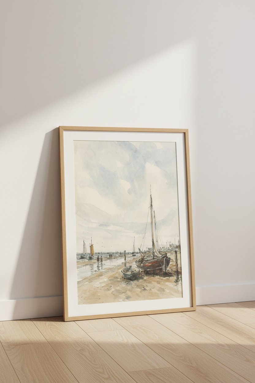 Nautical wall art | watercolor seaside vibes, coastal living decor