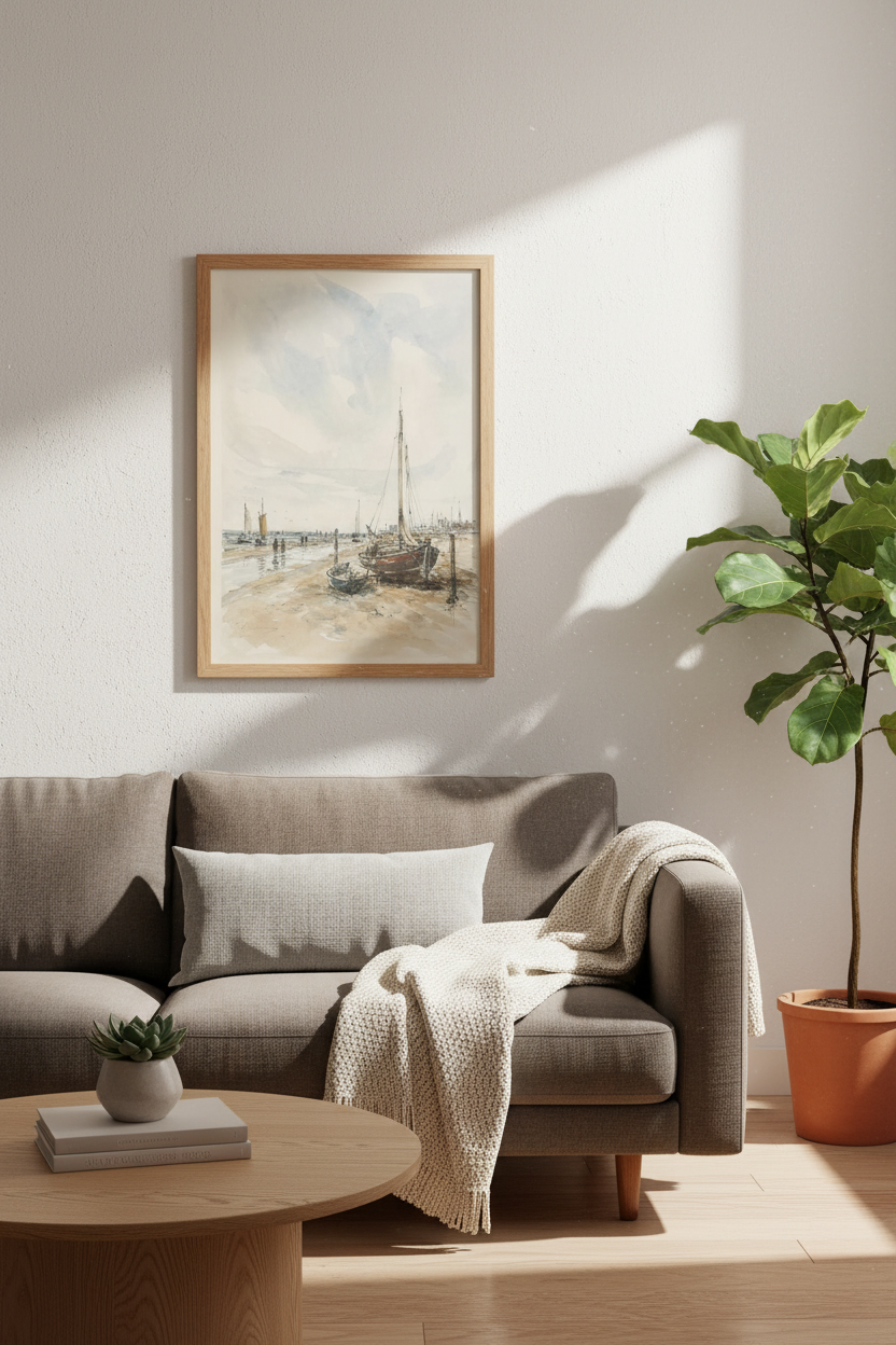 Nautical wall art | watercolor seaside vibes, coastal living decor