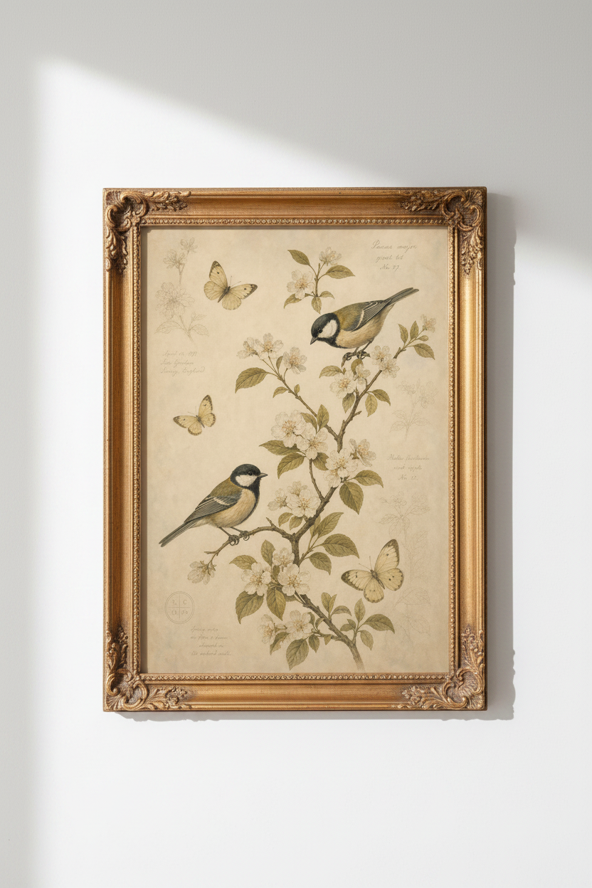 Vintage illustration Wall Art Print | Living Room Decor | Rustic Poster