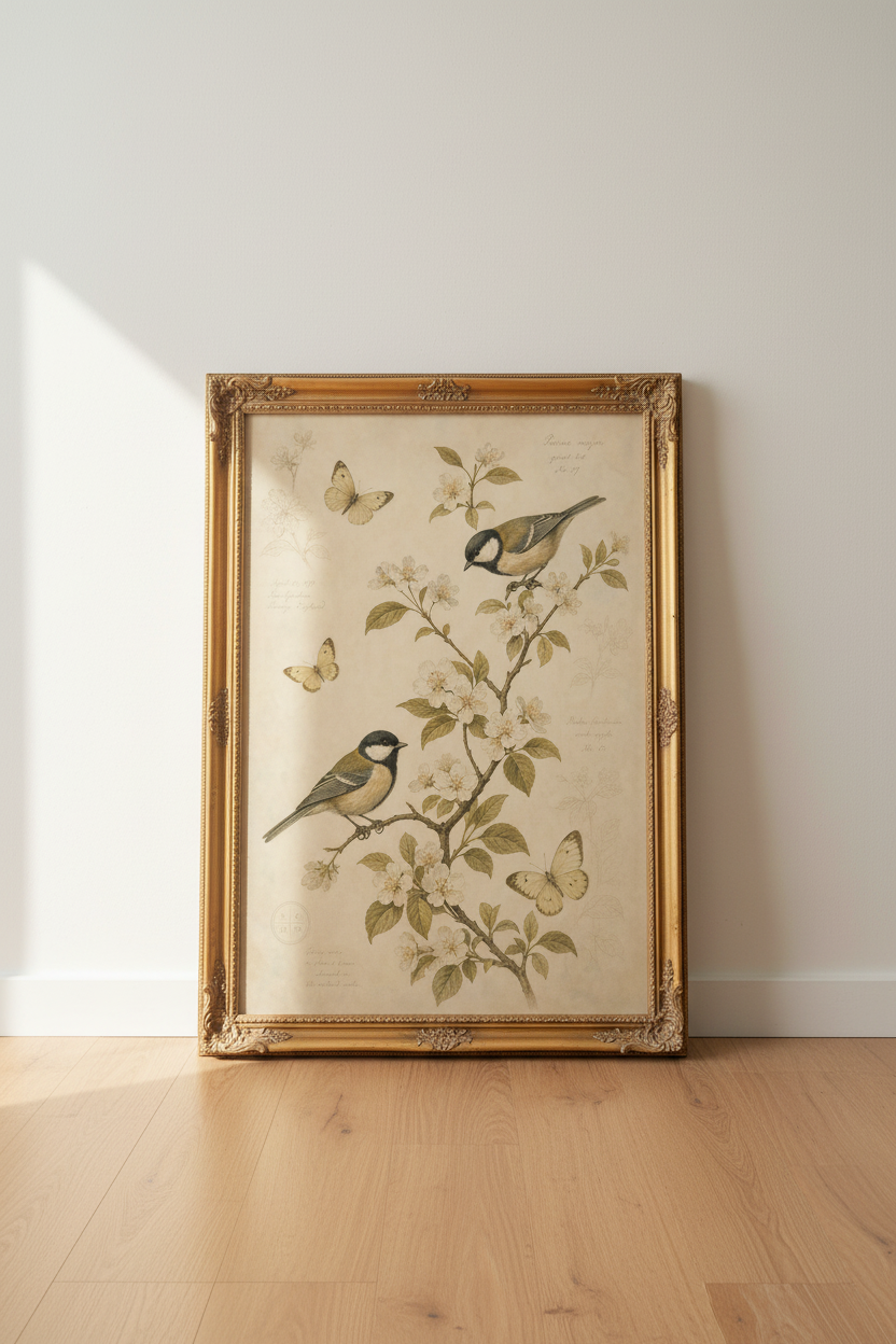 Vintage illustration Wall Art Print | Living Room Decor | Rustic Poster
