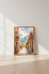Amalfi Coast Italy Watercolor Art | Mediterranean Coastal Decor | Sun-Kissed Travel Poster