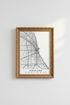 Abstract Chicago Map Wall Art Print | Living Room Decor | Minimal Poster