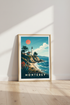 Monterey California Lighthouse Wall Art | Coastal Travel Poster | Retro Pacific Decor