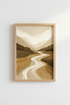 Desert Landscape Art | Beige Watercolor Tones, Living Room Decor | Soft Aesthetic Poster
