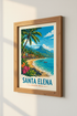 Santa Elena Costa Rica Travel Poster | Tropical Beach Art, Coastal Home Decor