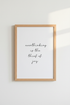 Overthinking Quote Wall Art | Minimalist Script Poster | Office Home Decor
