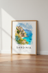 Sardinia Italy Travel Wall Art | Mediterranean Seaside Poster | Watercolor Coastal Decor