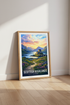 Scottish Highlands Castle Wall Art | Vibrant Sunset Landscape | Scotland Poster Decor