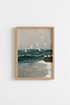 Seascape Wall Art | Moody Blues, Coastal Sunset | Living Room Decor