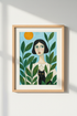 Soft Green Portrait Wall Art Print | Living Room Decor | Minimalist Poster