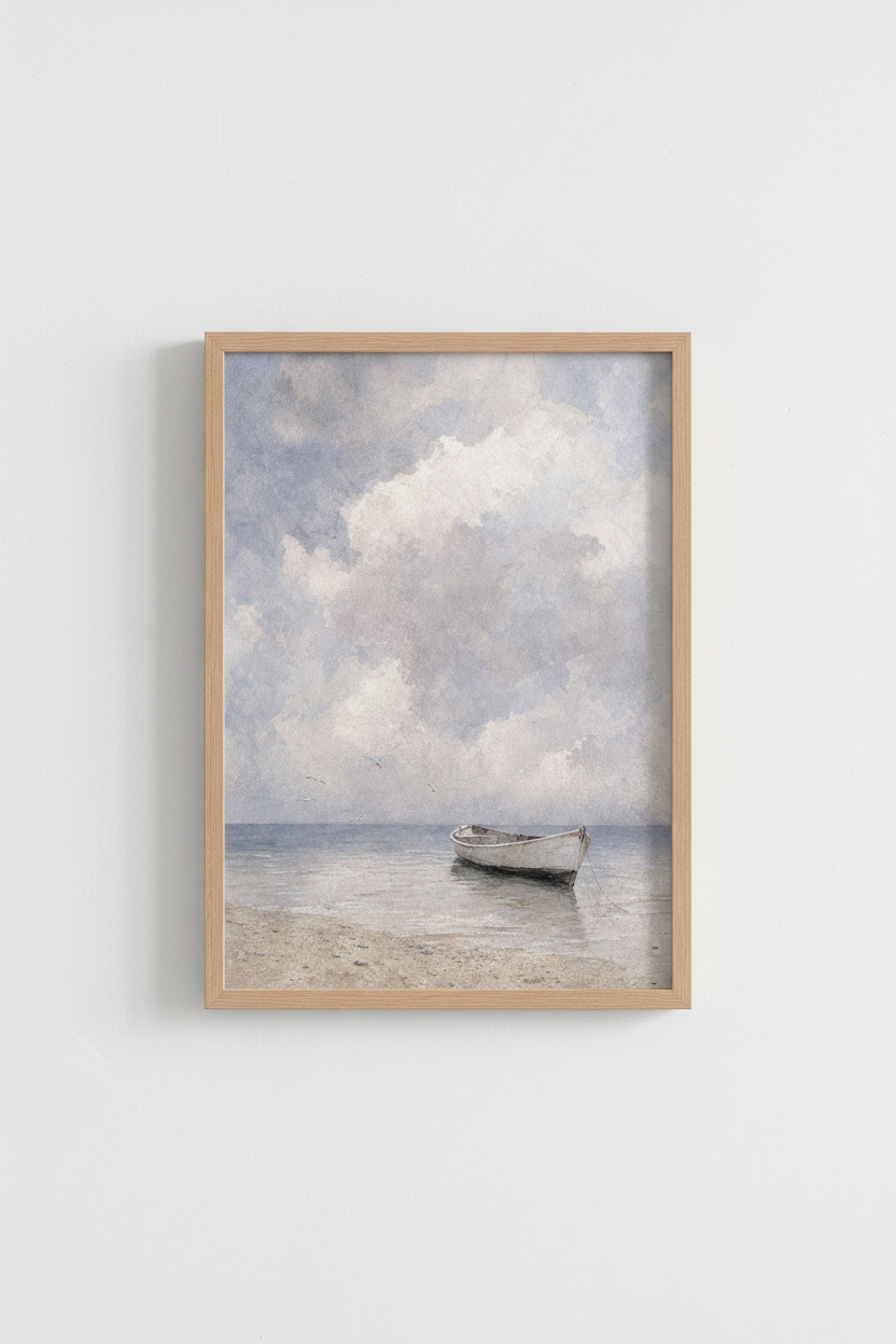 Seascape wall art | Soft Blues, Coastal Decor | Ocean Poster