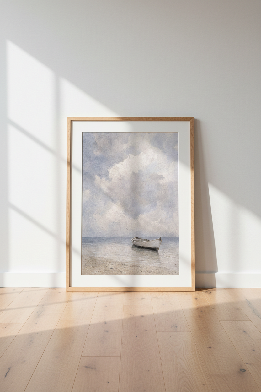 Seascape wall art | Soft Blues, Coastal Decor | Ocean Poster