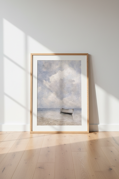 Seascape wall art | Soft Blues, Coastal Decor | Ocean Poster