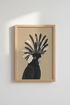 Black Cockatoo Bird Wall Art | Modern Beige & Charcoal Print, Minimalist Boho Decor