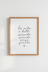 Italian Quote Wall Art Print | Minimalist Calligraphy Decor | La Vita E Bella Poster