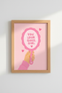 Pink Preppy Wall Art Print | Y2K Girly Dorm Decor | You Look Good Girl Poster