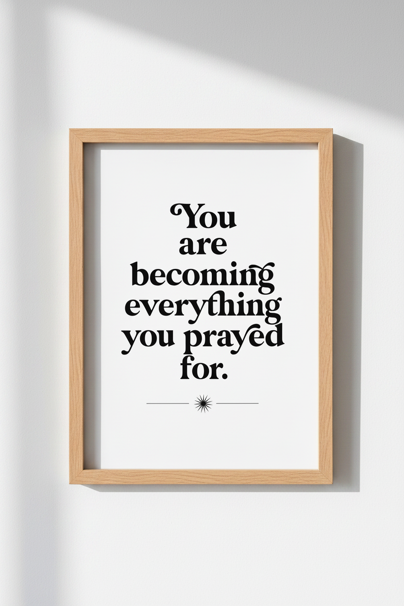 Positive Affirmation Wall Art Print | Minimalist Quote Poster, Bedroom Decor