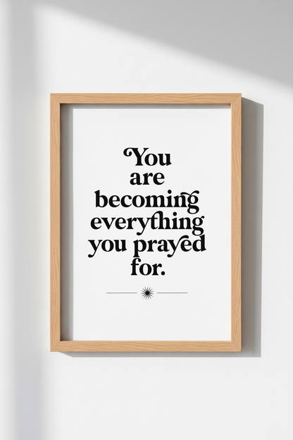 Positive Affirmation Wall Art Print | Minimalist Quote Poster, Bedroom Decor