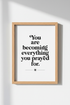 Positive Affirmation Wall Art Print | Minimalist Quote Poster, Bedroom Decor