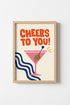 Mid-Century Cocktail Vibe Wall Art Print | Living Room Decor | Retro Poster