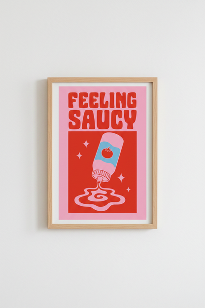 bold graphic poster | Neon pink &amp; red, Living room decor