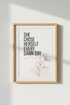 She Chose Herself Quote Wall Art | Modern Floral Poster | Home Office Decor