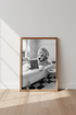 Golden Retriever in Bathtub Wall Art | Funny Bathroom Decor | Black and White Poster