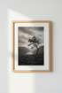 Moody Nature Wall Art | Black and White Landscape Print, Highland Mountain Poster