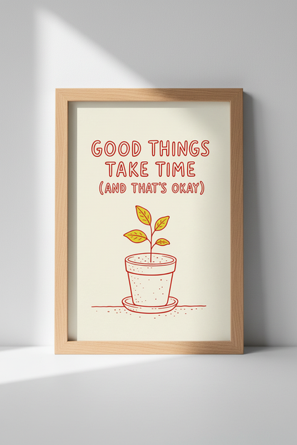 Botanical Wall Art Print | Minimalist Plant Decor | Cozy Poster
