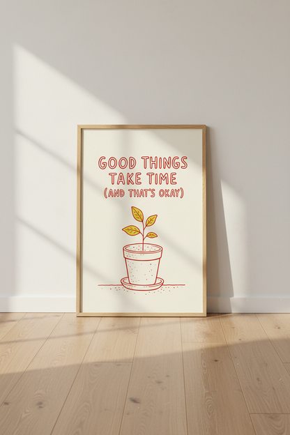 Botanical Wall Art Print | Minimalist Plant Decor | Cozy Poster