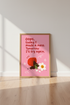 Positive Affirmation Quote Wall Art | Pink Aesthetic Decor | Motivational Poster Print