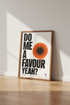 Do Me A Favour Wall Art | Indie Rock Typography Poster, Music Room Decor