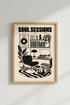 Soul Sessions Retro Music Wall Art | Vinyl Record Decor | Minimalist Jazz Poster