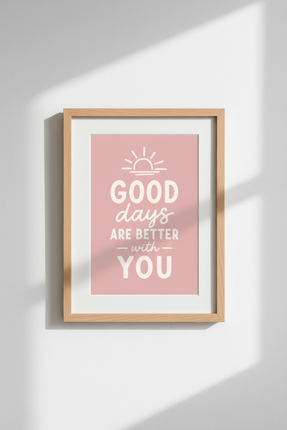 Pastel Pink Wall Art | Cozy Living Room Decor | Soft Aesthetic Poster