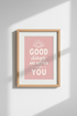 Pastel Pink Wall Art | Cozy Living Room Decor | Soft Aesthetic Poster